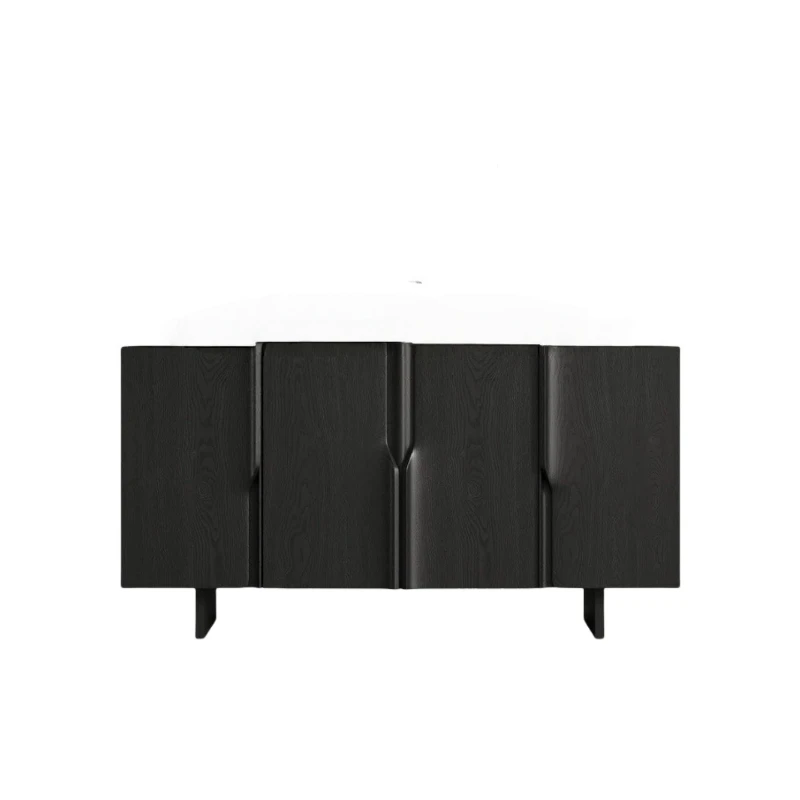 Nordic paint side cabinet, solid wood entrance cabinet, modern simplicity, multi-functional storage and storage