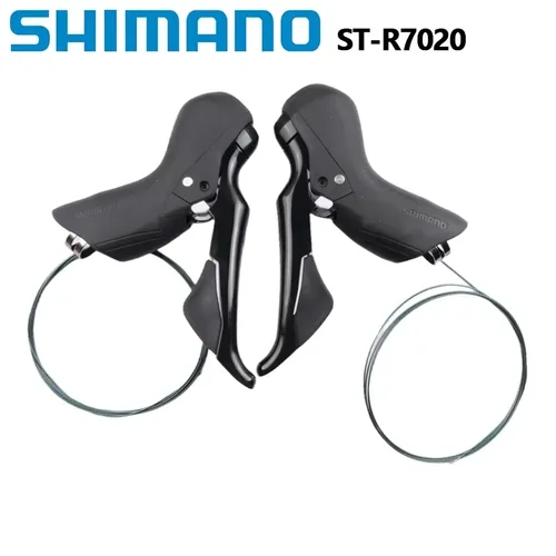 Imagen 1 del producto Shimano 105 R7020 palanca de cambios R7025 palanca izquierda 2s derecha 11s palanca de cambios freno de disco hidráulico palanca de cambios de bicicleta de carretera pieza de ciclismo Original