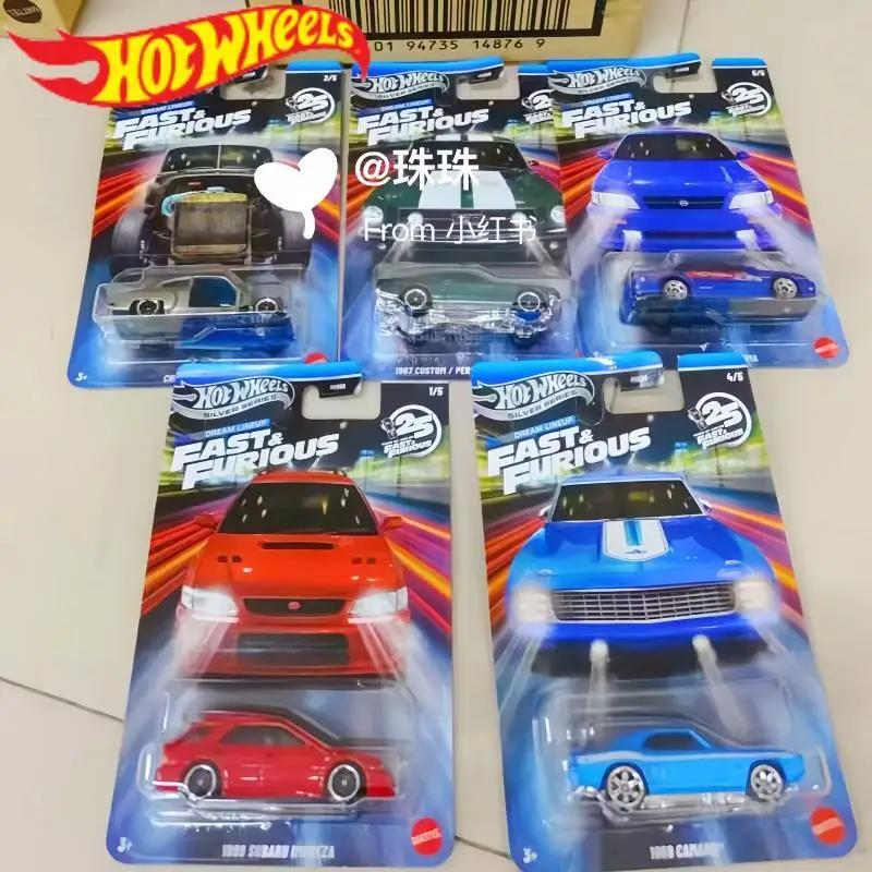 

2026 Hot Wheels 1:64 Silver Standard Fast Furious Series Model Car HNR88 Alloy Car Model Nissan Subaru Collectible Toy Boy Gift