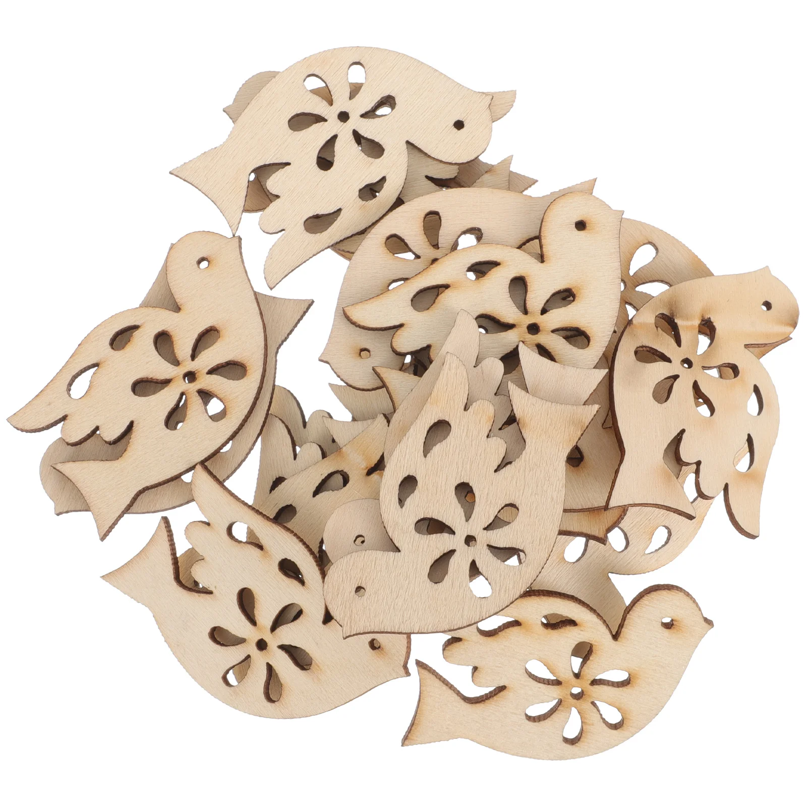 

20Pcs Wooden Peace Dove Cutouts Unpainted Hanging Ornaments for DIY Projects Home Decor Wood Dove Embellishments