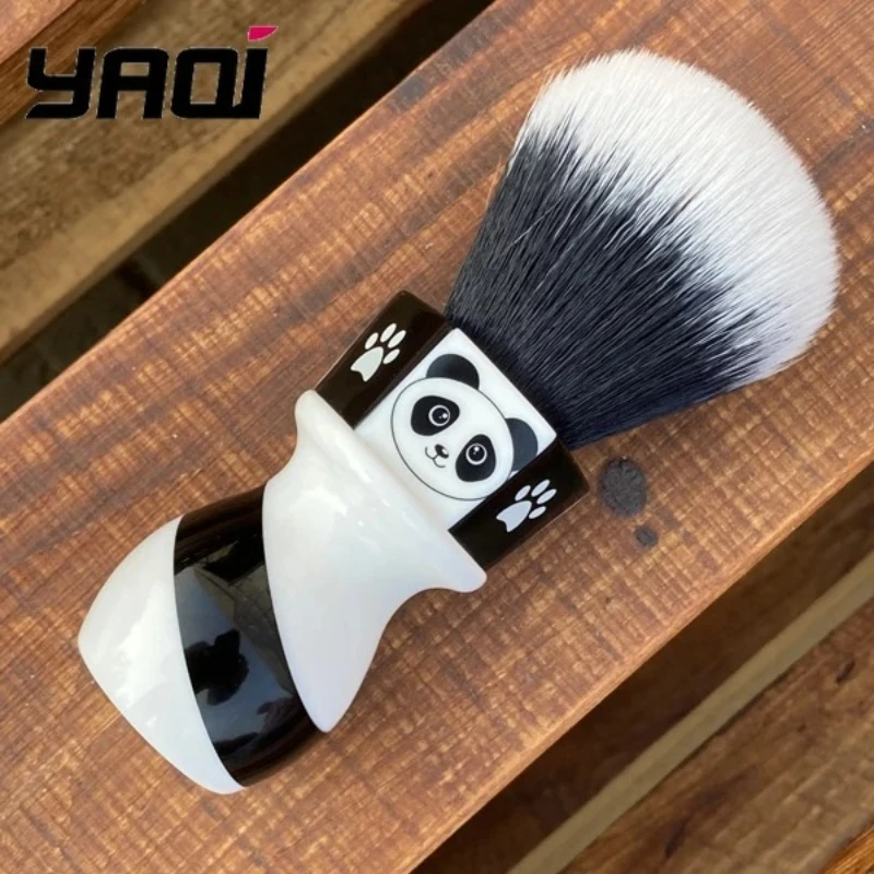 2026 YAQI 24mm Panda Tuxedo Shaving Brush Knot for Men High-Quality Grooming Essential Henry Hakamaki Style Men's Shaving Brush