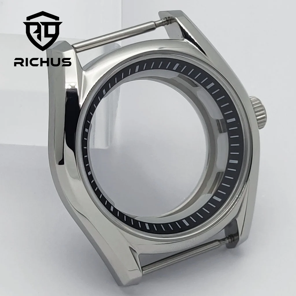 Корпус часов RICHUS 40 мм с циферблатом, стрелки подходят для часов NH34, NH35, NH36, аксессуары для часов с механизмом
