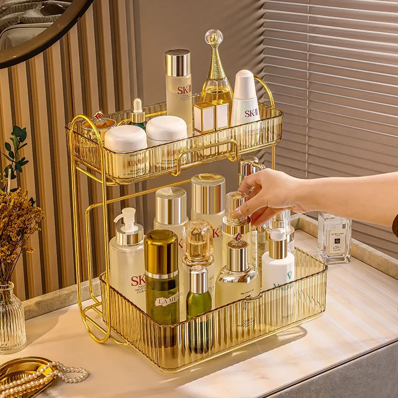 

Коробка-органайзер для косметики из нержавеющей стали, органайзер для хранения помады, органайзер для ванной комнаты, съемный косметический чехол для предотвращения падения