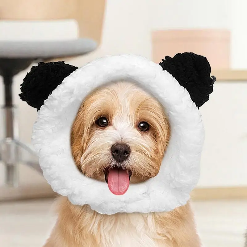 Dog Bear Hat Adjustable Soft Small Pet Headwear Bear Hat Cat Headgear Dog Headwear Pet Headwear Cute Plush Pet Hat Cozy Warm Pet