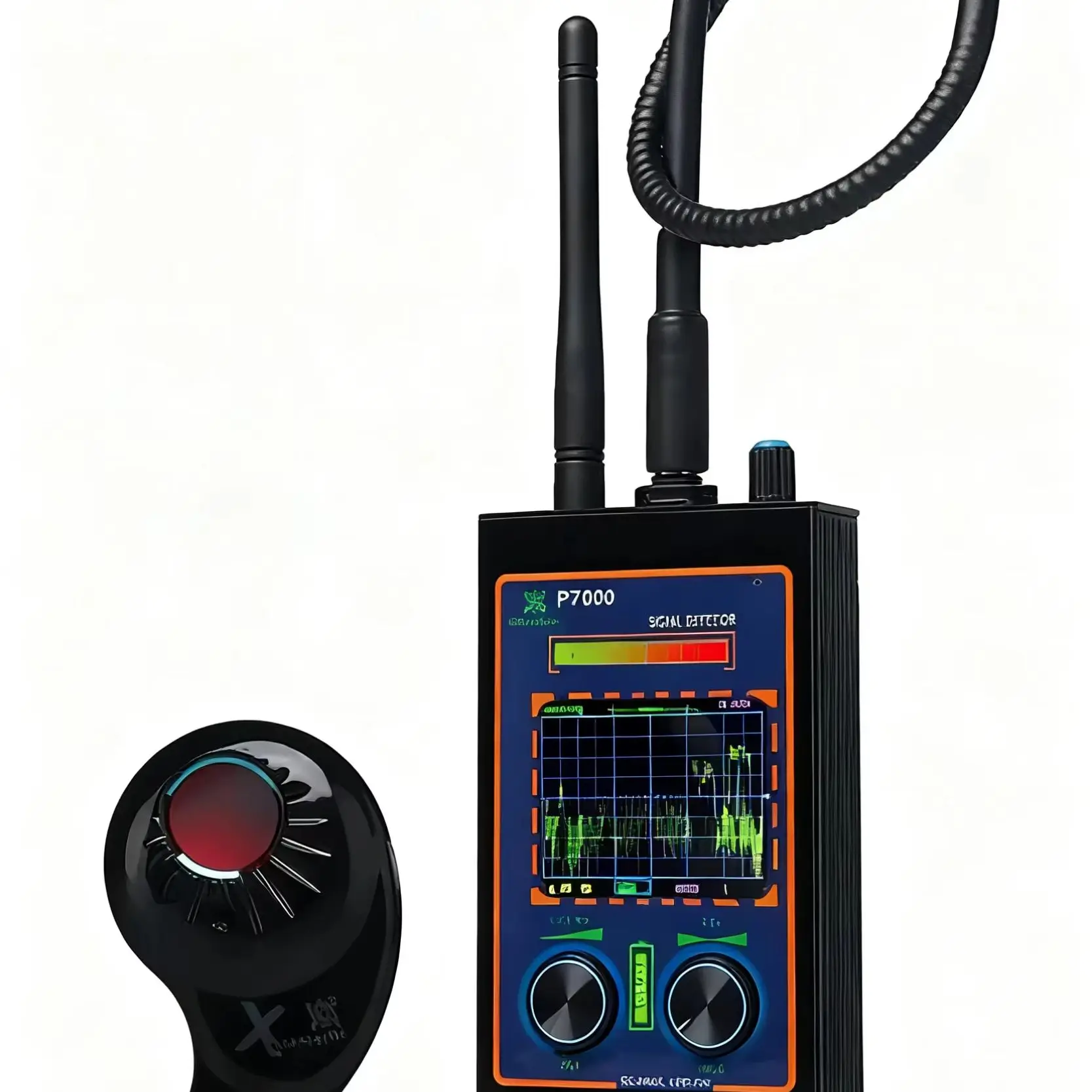 P7000 Anti-Spy RF Detector with Waveform Display Hidden Camera GPS Tracker Finder Adjustable Sensitivity Privacy Protection Devi