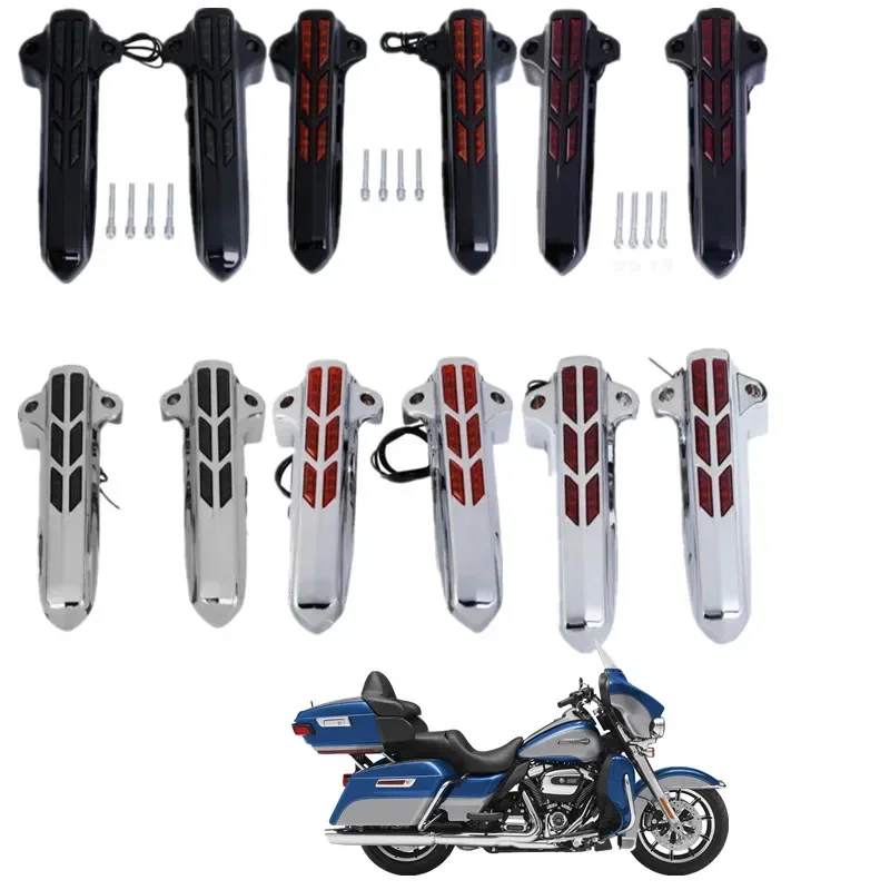 

For Harley Street Road Electra Glide 2014-2018 2017 FLHT FLHX FLHR Motorcycle Parts Front LED Light Lower Leg Fork Cover