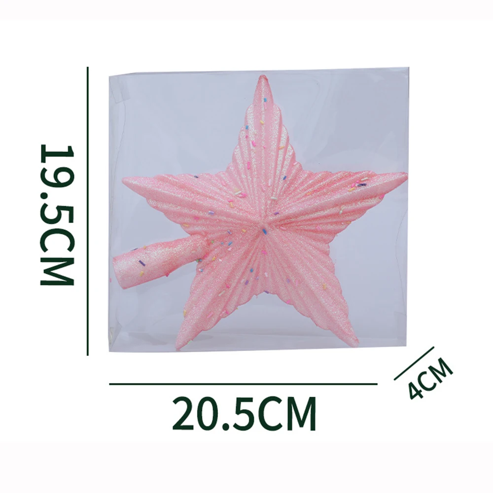 شجرة عيد الميلاد توبر الوردي شجرة عيد الميلاد نجمة شجرة عيد الميلاد زخرفة ملونة لحفلة عيد الميلاد الديكور الداخلي للمنزل