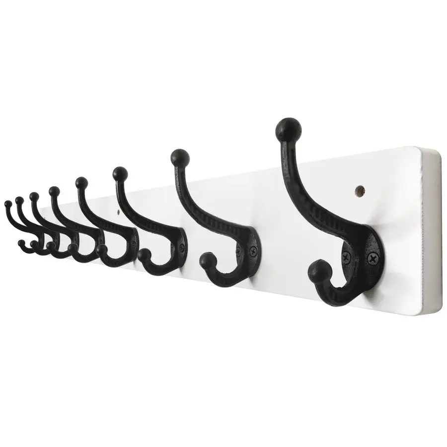 

Rustic Coat Rack Wall Mount,35.43 Long 8 Cast Iron Coat Hooks Wall Mounted,Heavy Duty Wall Coat Hanger Hooks for Hanging Coats,C