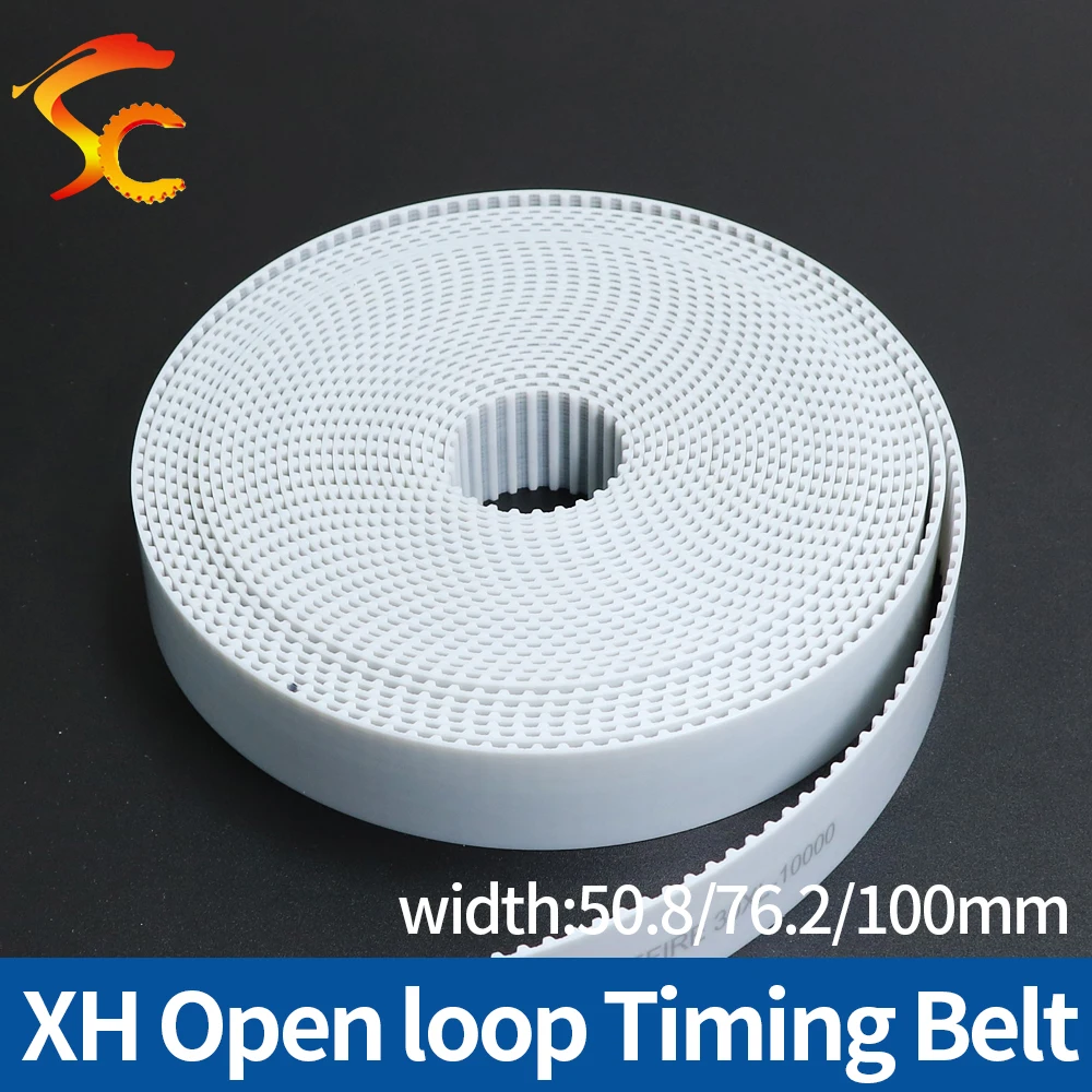 

PU Trapezoid XH open synchronous belt Width 50.8/76.2/100mm XH timing belt Polyurethane steel core white Pitch 22.225mm