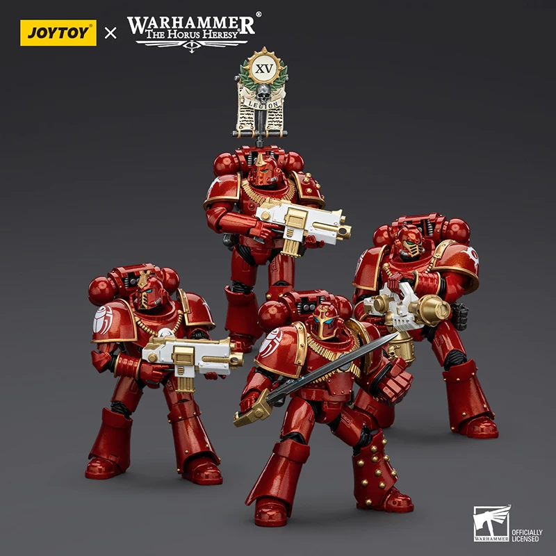 JOYTOY Warhammer Thousand Sons Legion MK IV Tactical Squad 1:18 Figures Four Person Team Game Models Mecha Toys Ornament