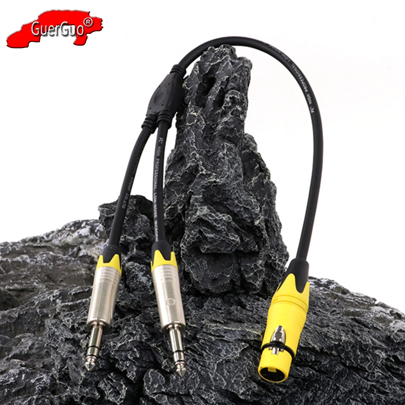 

Dual 6.35mm 1/4 Inch TRS Male Stereo Jack to 3Pin XLR Female MIC Audio Extension Cable Y Splitter Shielded Cord for Amp Speaker