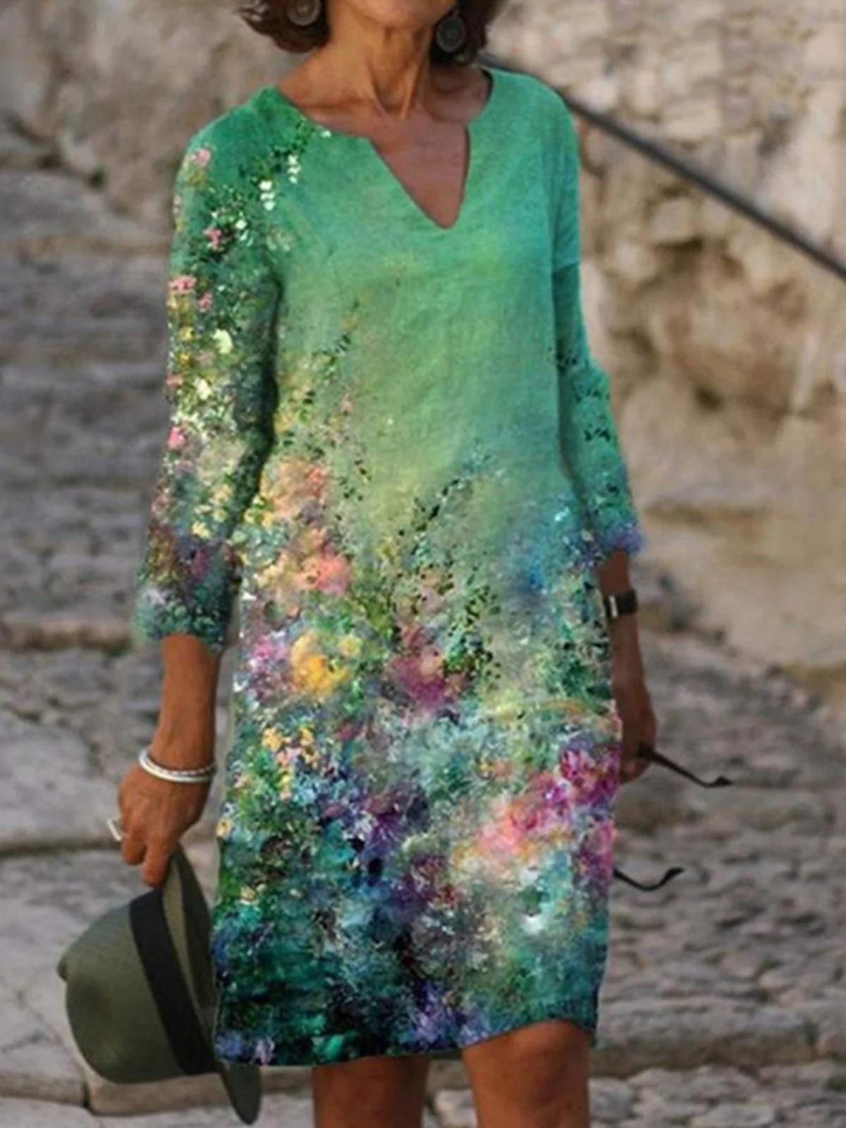 n كاجوال Par Ele Dr Street Sle منتصف الخصر ort Sve Slim Fit Dr Pure Color Summer Faion للنساء