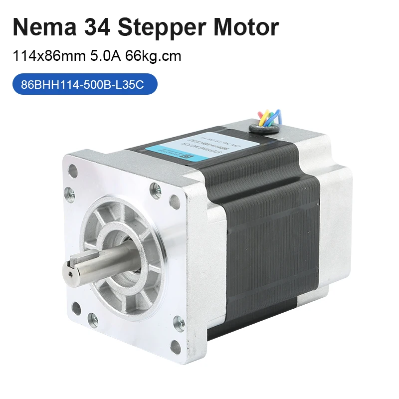 

NEMA 34 NC Stepper Motor 114x86mm 5.0A 2-Phase 66kg.Cm 86 Engine Four-Lead Cable For NC Router Engraver And 3D Printer