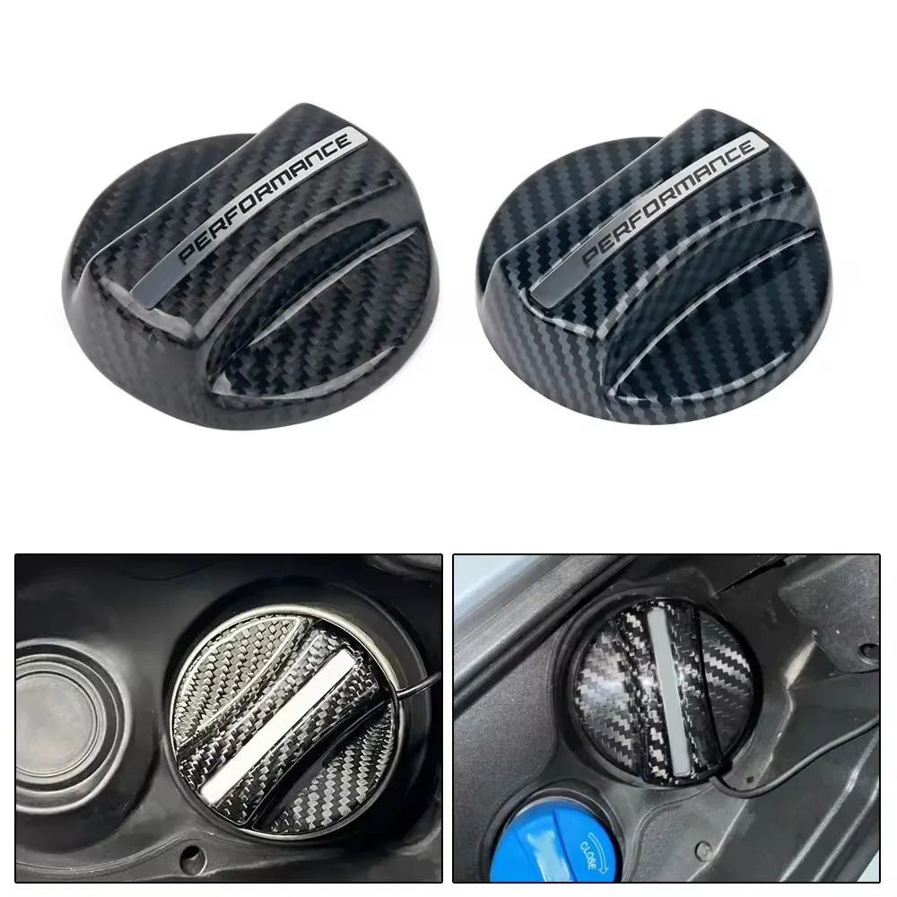 False Carbon Pattern Carbon Fiber Tank Cover True Carbon Pattern Durable Fuel Tank Air Cap Lightweight for Multiple BMW Models