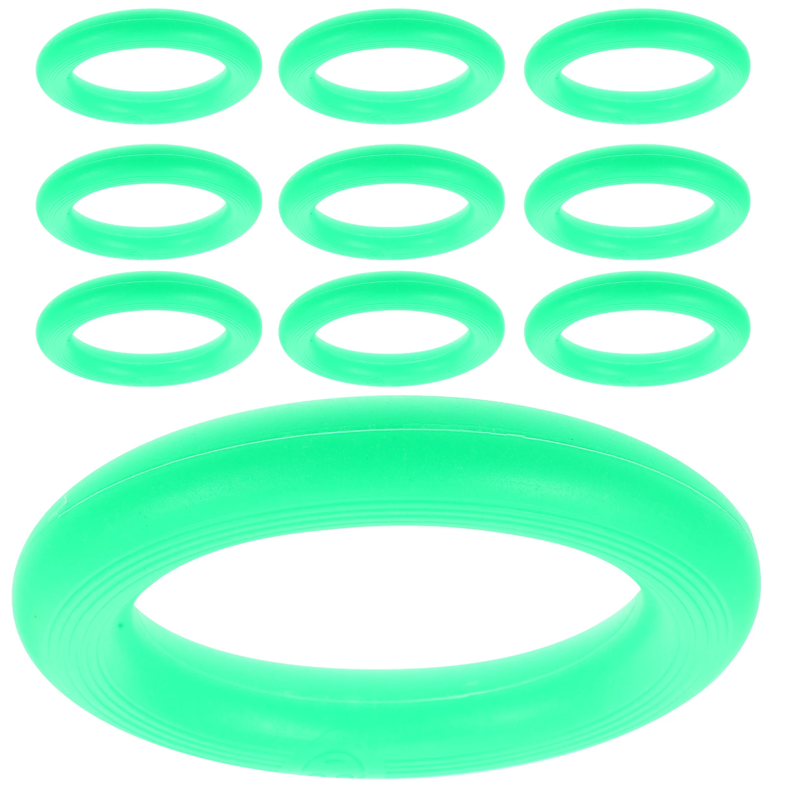 

10 Pcs Green 13cm Fruits Display Base Nonskid Round Watermelon Stand for Supermarket Cantaloupe Fixing Ring Lightweight Storage