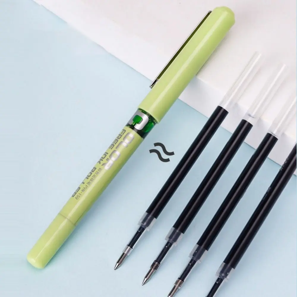 Gift Plastic Needle Barrel Neutral Pen Stationary 0.5mm Ink Ballpoint Pen Extra Fine Nib Gel Pen School