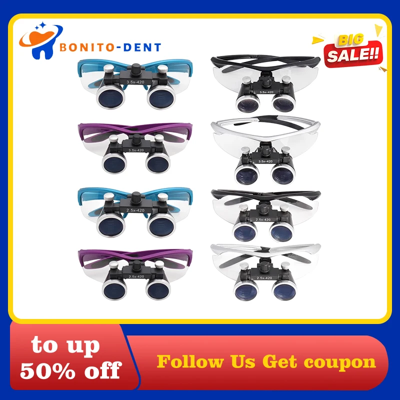 

2.5X Dental Loupe 420mm Magnifier Binocular Surgical Operation Dentistry Professional Magnifying Glasses Medical Operation Loupe