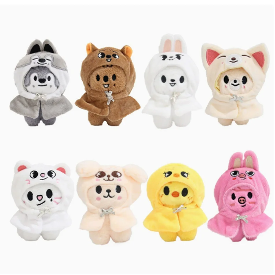 13CM Plush Toy Kawaii  Stray Kids Wolf Plush Cartoon Stuffed Animal Doll Kawaii Companion Toys Giftids