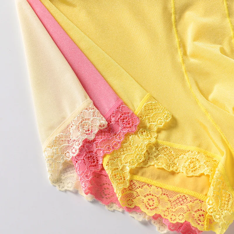 الحرير الجليد رقيقة الدانتيل رجل الملابس الداخلية بلون منتصف الخصر سراويل بوكسر سلس تنفس مثير الرجال سراويل التجفيف السريع السروال #5