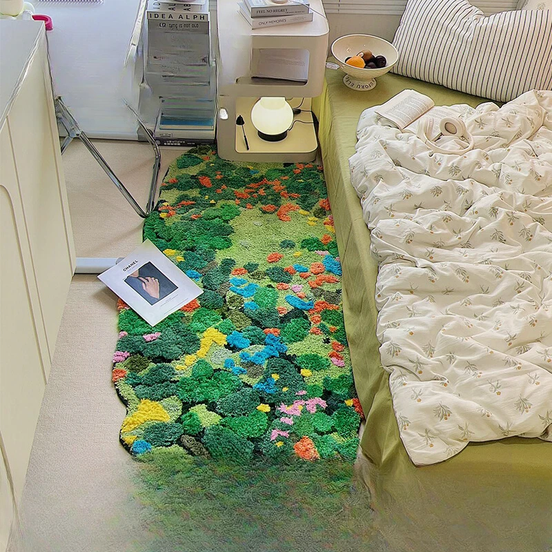 

Children Bedside Carpet Flowers Delicate Supplies Bathroom Bedroom Rug Accessories Interior Alfombras Para Sala Home Furniture