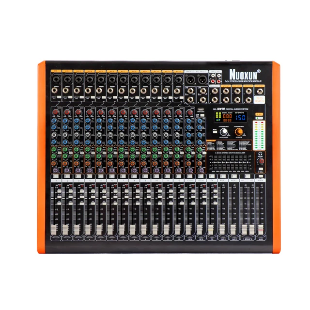 High Quality USB 12 Channels With Build-in Sound Card Mixer Profession Audio