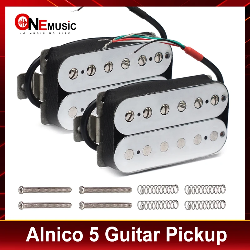 Chrome Alnico 5 Electric Guitar Pickup Humbucker Double Coil Pickup Alnico V Guitar parts Silver