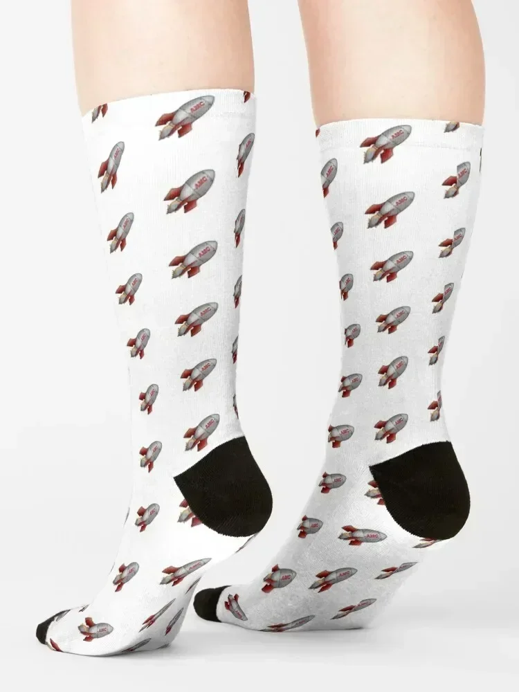 AMC Rocket - To The Moon Vers. 2 Socks winter Soccer Wholesale funny gift Male Socks Women's