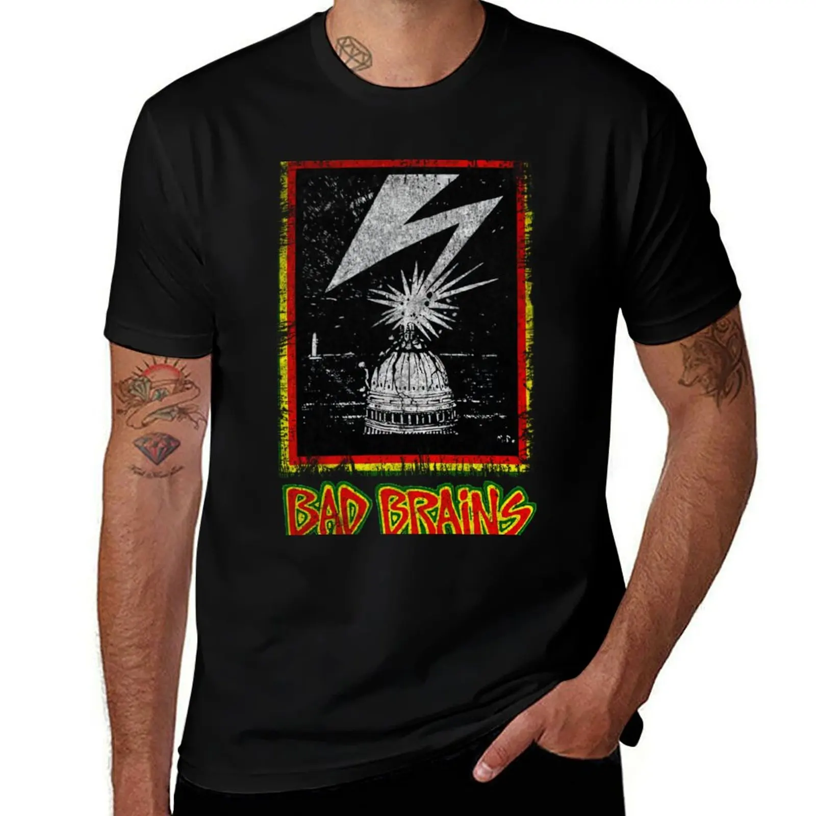 Bad Brains Vintage T-Shirt Utility Casual Work T-Shirt