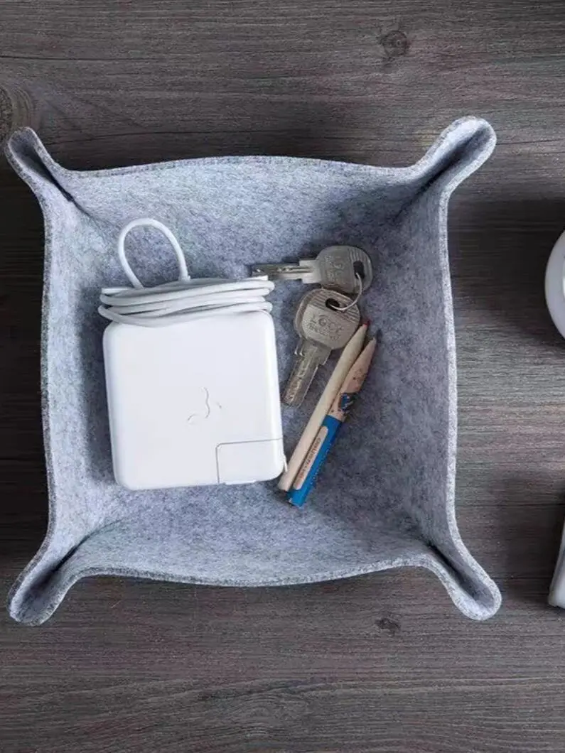 Boîte de rangement de bureau en feutre, organisateur de puzzle, cosmétiques bien rangés, divers tiroirs de rangement, rangement de puzzle créatif, jeu de société