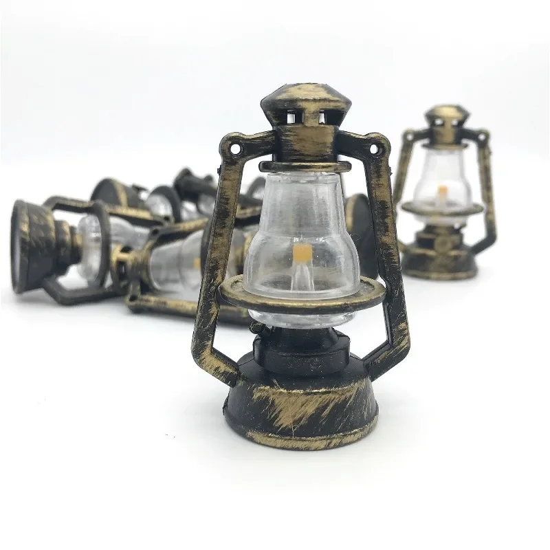 Mini Campfire Villa Miniature Oil Lamp Dollhouse Accessories Doll House Decor Scene Fairy Garden Ornaments Kids Girls Gifts