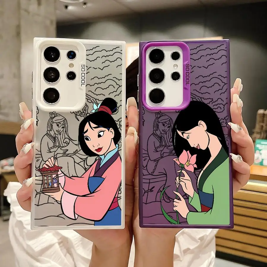 Disney Mulan Heroine Phone Case for Samsung S25 Ultra S23 Plus S22 S21 FE S20 S24 Plus S21Ultra ShockProof Funda Cover