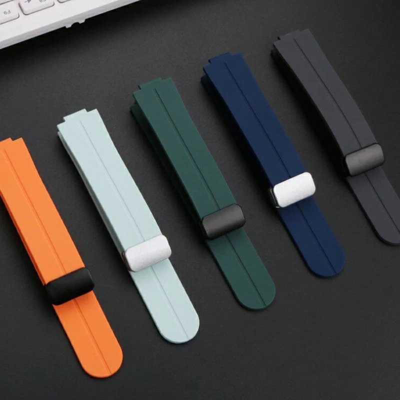 For EFR-S108 Silicone Watchband Casio Edifice 5359 EFR-S108D Rubber Watch Strap Magnetic Buckle Waterproof Bracelet view 6