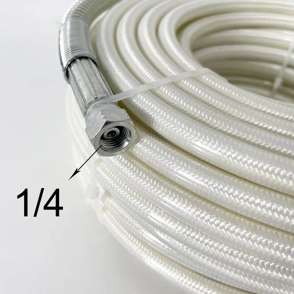 1/4 Interface Spraying Machine Universal Double-layer Fiber Hose 7250PSI High-pressure Airless Spraying Hose 0.5M-40M Hose