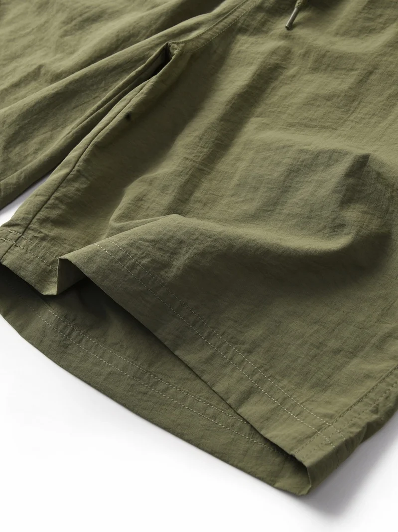 

Outdoor Qui Dry Loose Color Sports Beach orts Men's Summer Casual Five-Quarter Mid-Pants Faionable Urban Sle