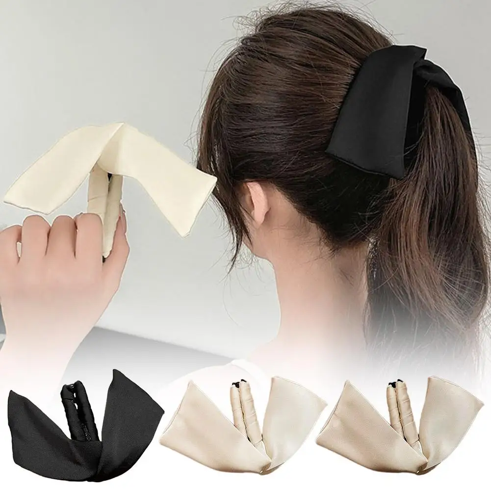 

New Korean High Quality Bow Hair Clip Claw Clamp Girls Accessories Ribbon Updo Clips Hair Women Headwear Ladies Hair V0E9