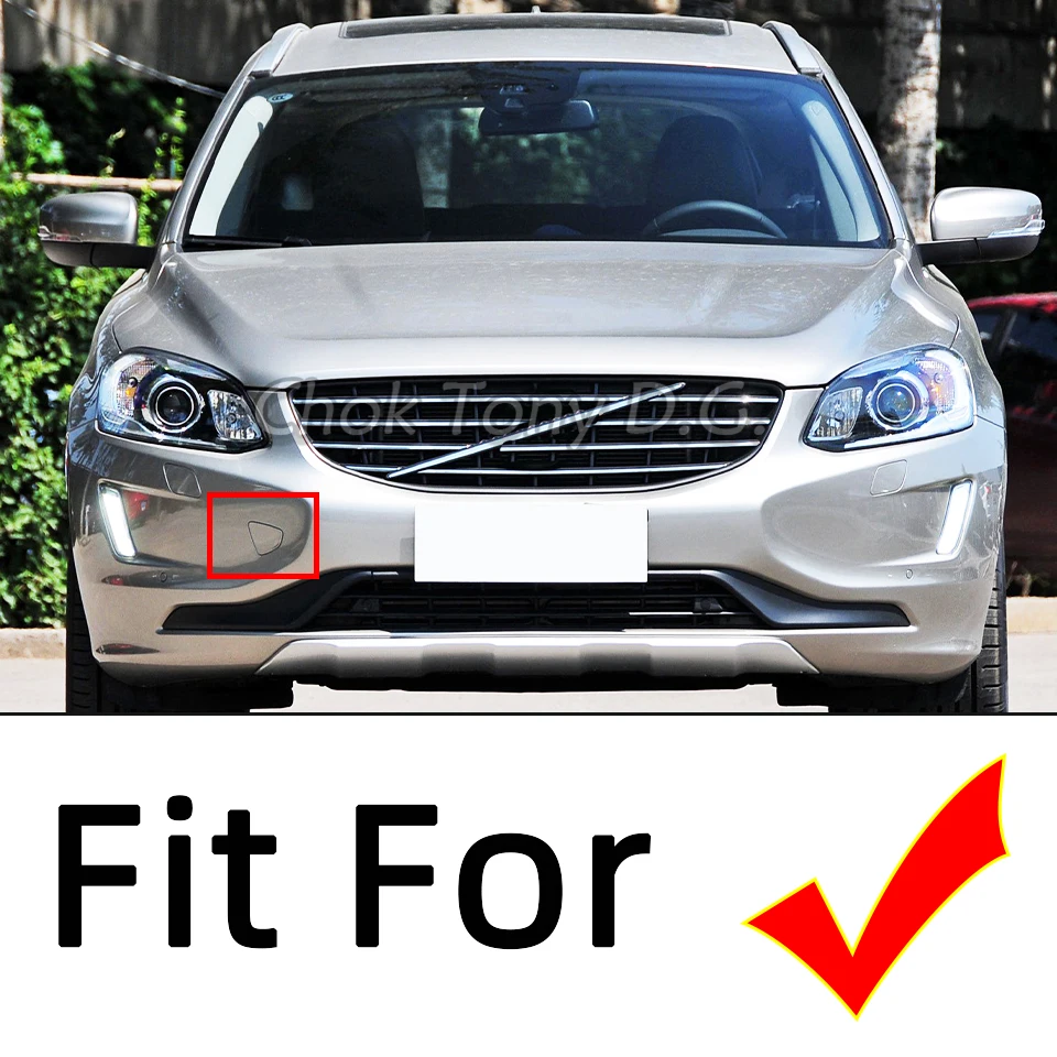 Car Front Bumper Towing Hook Eye Cover Cap For VOLVO XC60 2014 2015 2016 2017 31323767 31323767-2 398215624 Hauling Trailer Lid