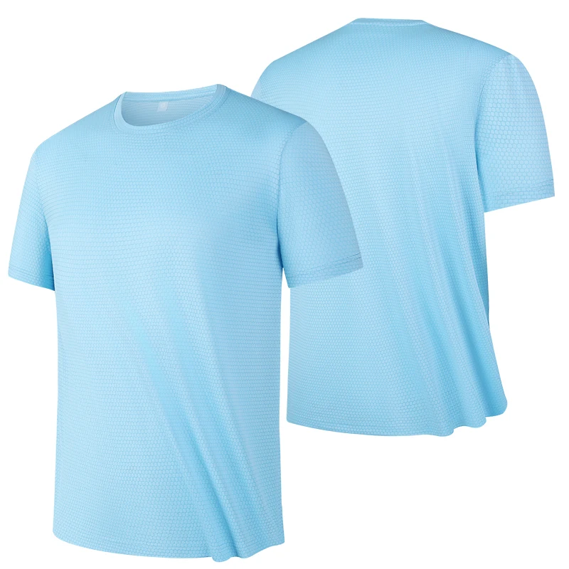 Summer fashion fitness style Breathable casual men\'s short sleeve T-shirt Outdoor running sports quick drying T-shirt shirt Tops