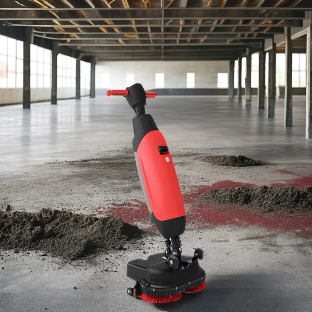 Spazzatrice per pavimenti a spinta manuale Asciugatrice per pavimenti industriale Spazzatrice per pulizia pavimenti Mini lavapavimenti