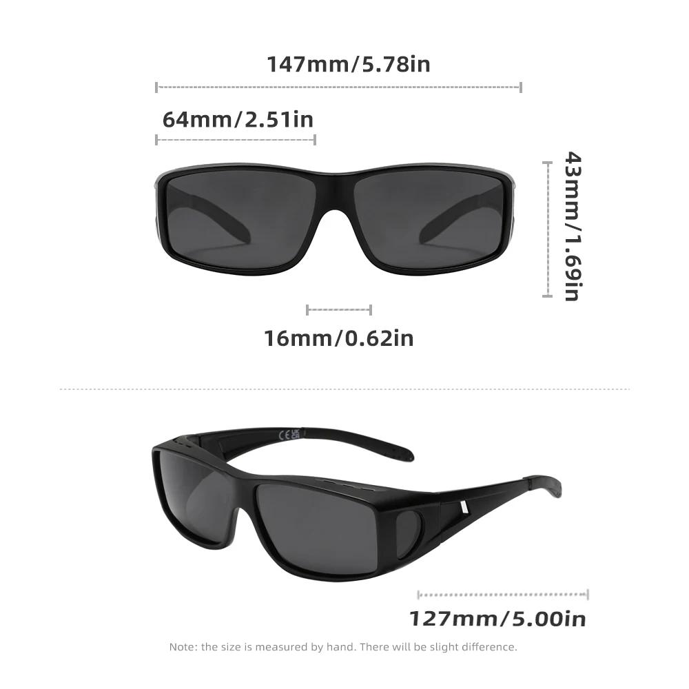 SPEEDHYUN Fit Over Wrap Sonnenbrille Männer Frauen Anti Glare Nachtsicht UV400 Schutz Fahren Sport Schutzbrille Brillen – Detail 1