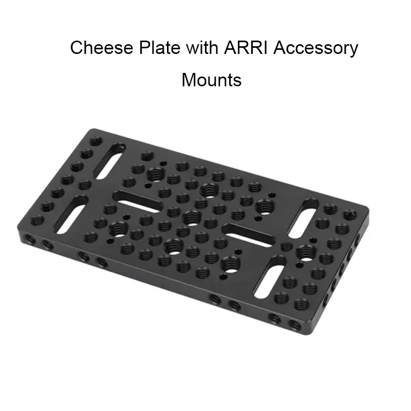 CAMVATE Multi-Purpose Mounting Cheese Plate with ARRI Accessory Mounts Quick Release Baseplate For Sony Canon Camera Plate