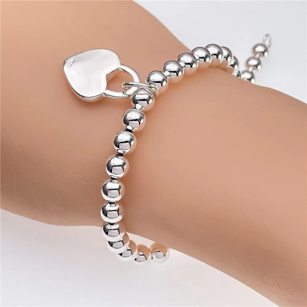 Feines, edles 925er-Sterlingsilber-Armband mit massiver Kette für Damen und Herren, Charm-Party-Geschenk, Hochzeit, Party, Modeschmuck