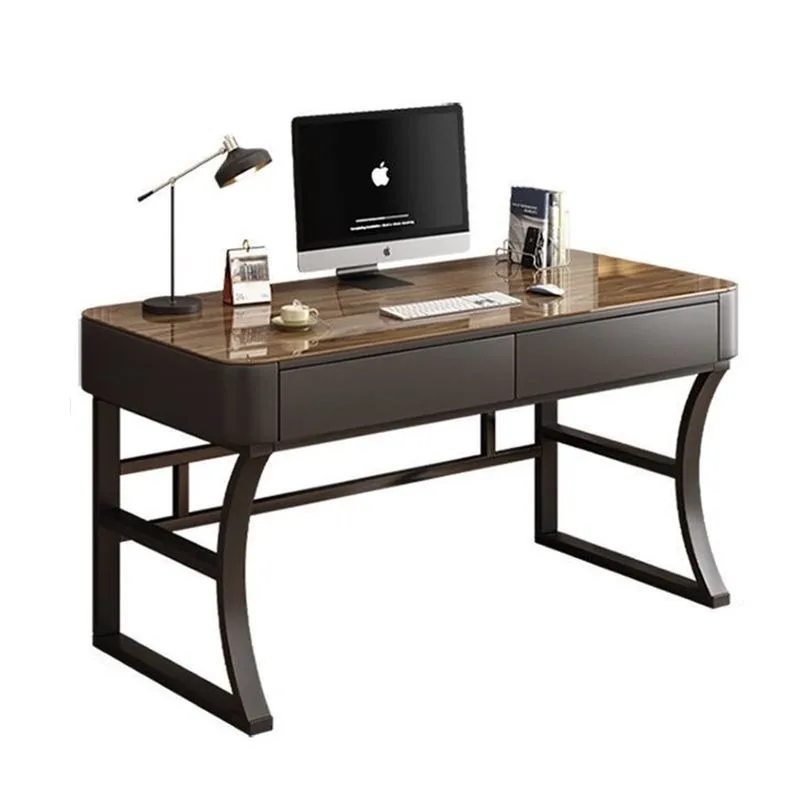 Computer desk tempered glass desk household table light luxury modern bedroom dresser desktop desk