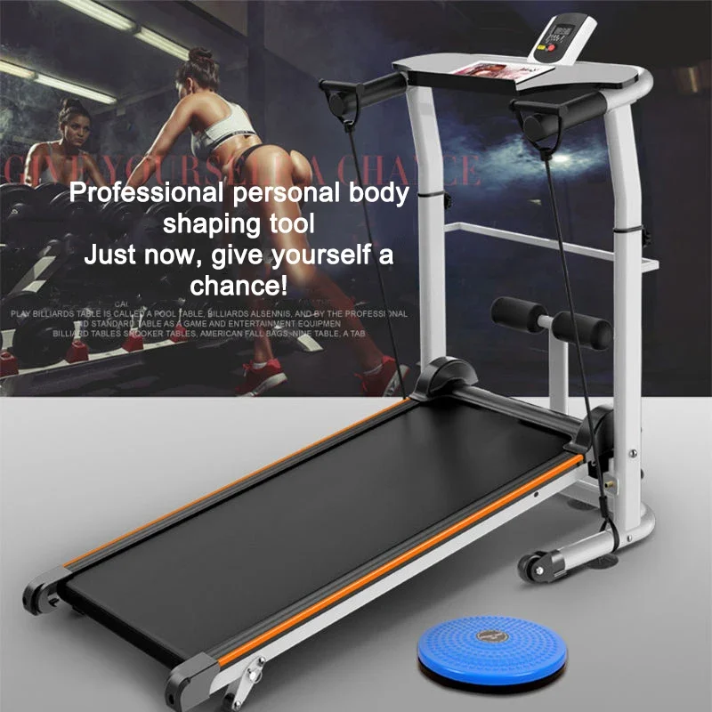 Treadmill Home Small Fitness Equipment Mini Folding Style Lengthened Stepper Three-in-one Multi-function Manual Adjustment XB