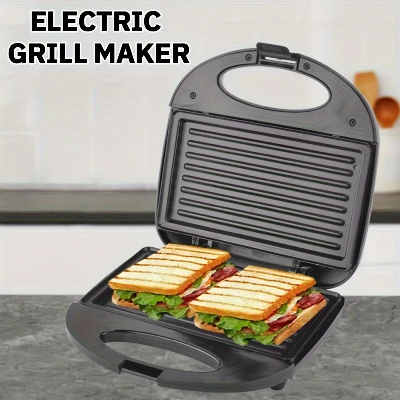 Sandwich Maker Panini Maker Mini Household Steak and Meat Grill2Single-Slice Breakfast Toaster