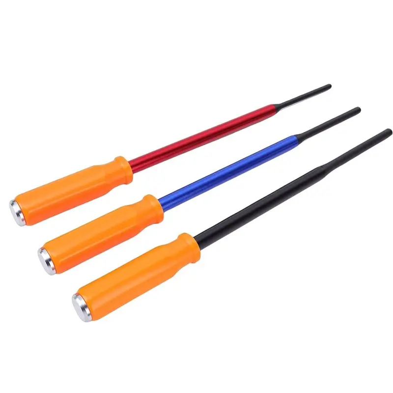 AC62-Steel Pin Punch Tool Set Handle Strike Cap With Heads Kit 1/4
