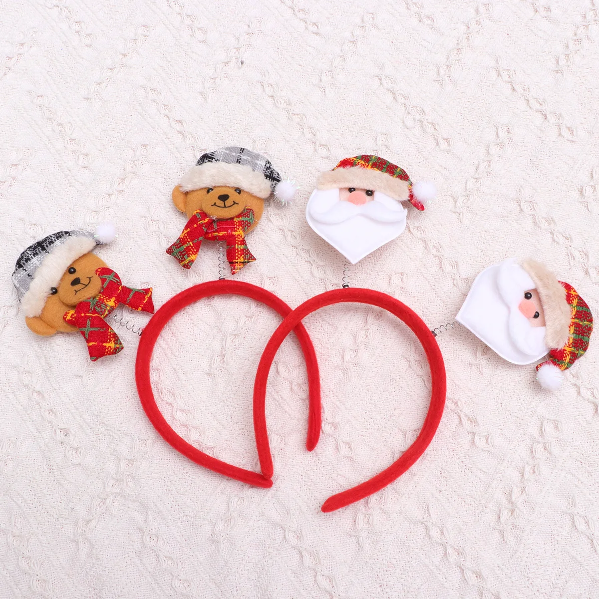 

4Pcs Christmas Themed Headbands Festive Hair Hoops Stay Firmly No Sliding Off for Party Hair Hoop Christmas Headdress