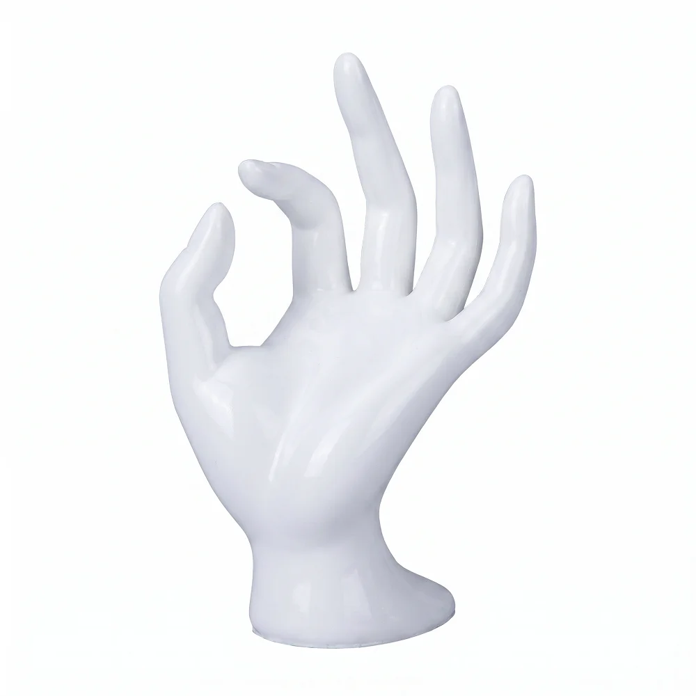 OK Gesture Hand Jewelry Display Stand Resin Mannequin Hand Ring Bracelet Holder for Retail Shop Photography