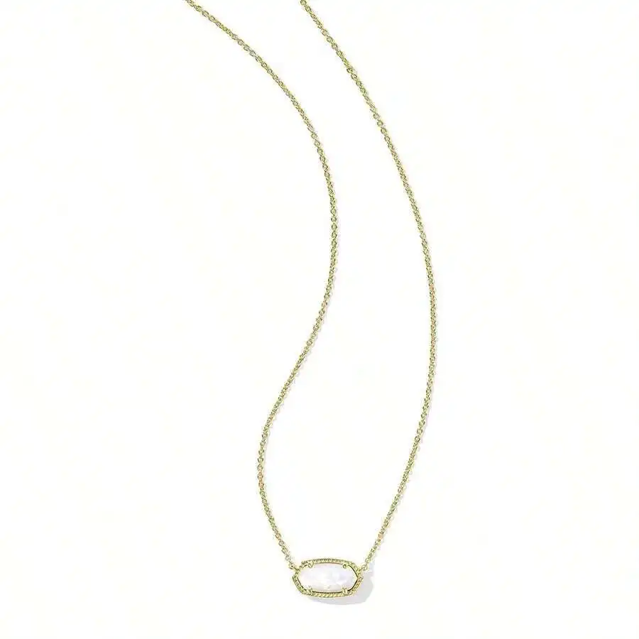 

Elegant Oval Pendant Necklace With Imitation Gemstone For Women Daily Wear