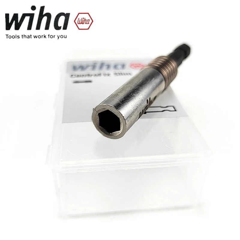 Wiha 39134 CentroFix Ultra-thin Mechanical Lock Magnetic Bit Holder, 1/4
