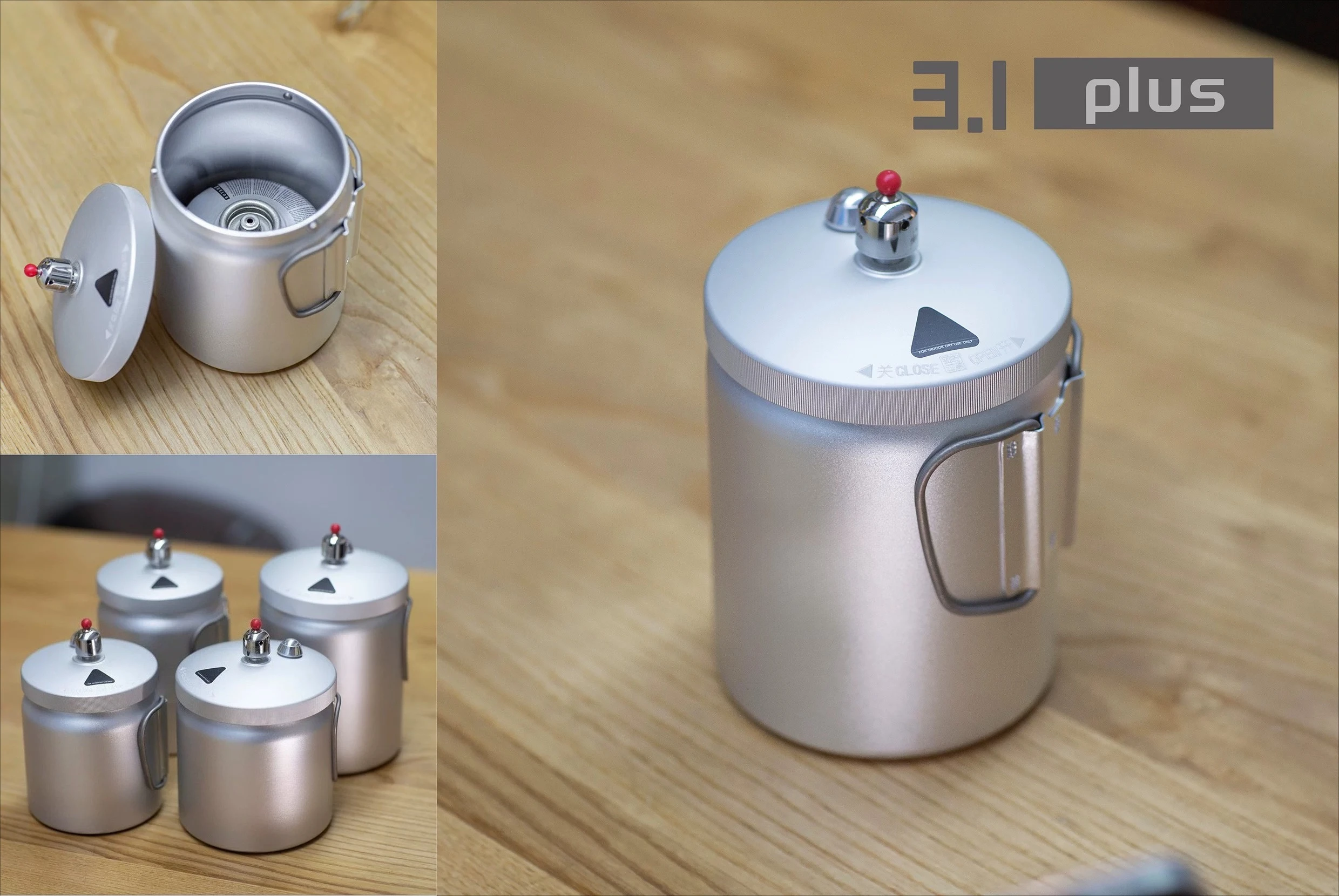 Lightweight Mini Aluminum Pressure Cooker Single User Portable Outdoor Camping Pot Ultralight Compact Cookware1015ML